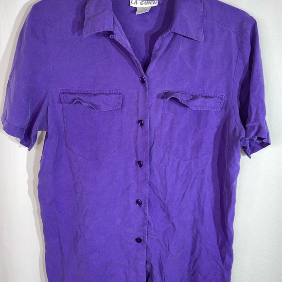LA CHIEN 100% Silk Shirt Size Sm.   0027 - Picture 2 of 5